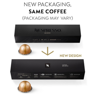 Nespresso Capsules Vertuo, Melozio, Medium Roast Coffee, 10 Count (Pack of 3) Coffee Pods, Brews 7.8oz.
