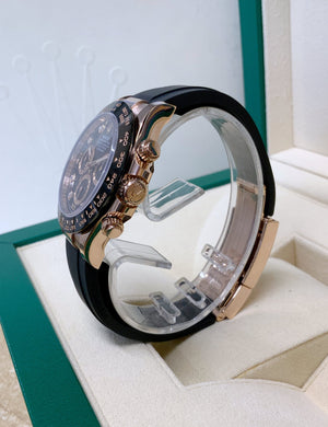 Daytona 116515LN Oysterflex Rose Gold Black Diamond