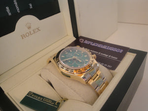 Daytona Oro Giallo Green Dial Orologio