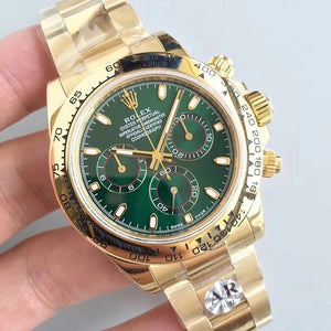 Daytona Oro Giallo Green Dial Orologio