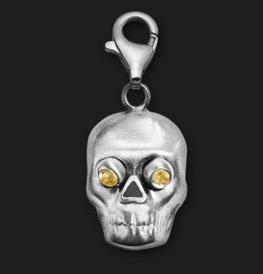 AMBROSINI JEWELS - 925 SILVER CHARM skull white finish