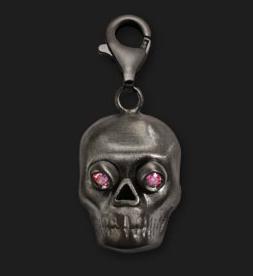 AMBROSINI JEWELS - 925 SILVER CHARM skull burnished finish