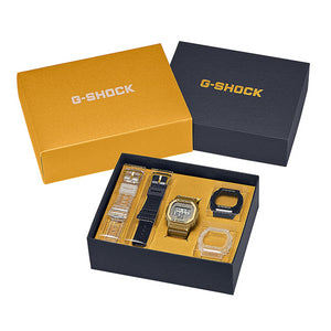 Casio G Shock The Origin Gold Chain Limited Edt. Special Pack + 2 Extra Straps + 2 Extra Bezels Men's Watch