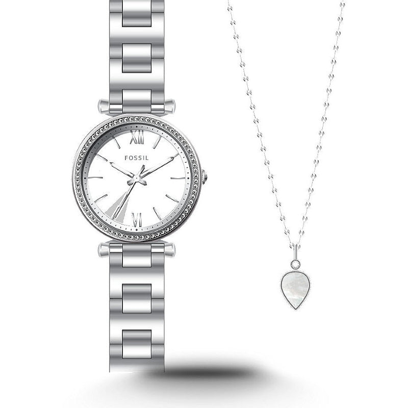 Fossil  Carlie Special Pack + Necklace Orologio Da Donna