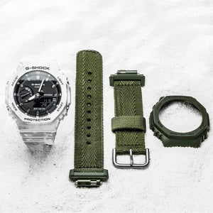 Casio G Shock Oak Alpine Camo Special Series Edt. Snow Camouflage + Extra Case &amp; Strap **Special Offer*** Men's Watch