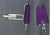 AMBROSINI JEWELS -  GEMELLI ARGENTO 925�� ghiacciolo finitura bianca pietra viola