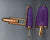 AMBROSINI JEWELS -  GEMELLI ARGENTO 925�� ghiacciolo finitura ros�� pietra viola