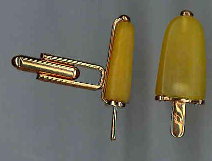 AMBROSINI JEWELS -  GEMELLI ARGENTO 925�� ghiacciolo finitura ros�� pietra gialla