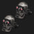 AMBROSINI JEWELS - 925 SILVER CUFFLINKS large skull burnished finish