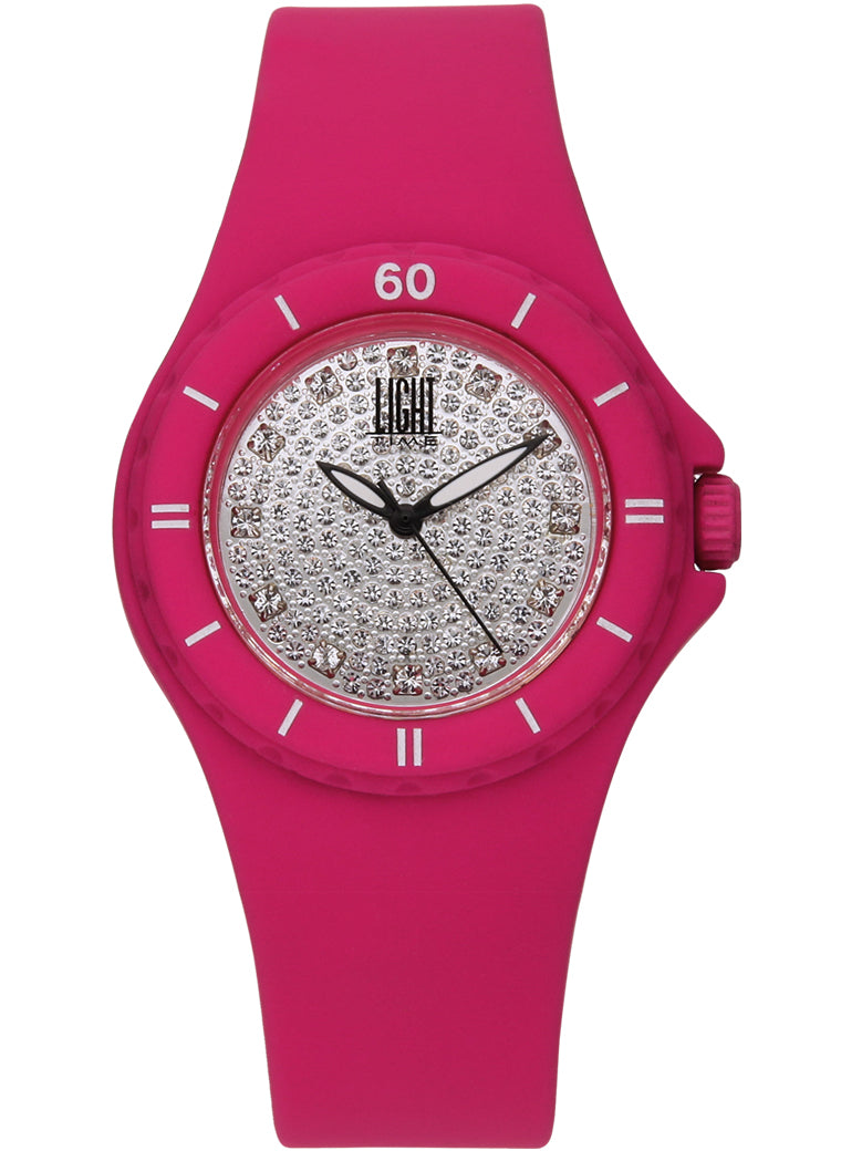 Light Time  Silicon Strass Orologio Da Donna
