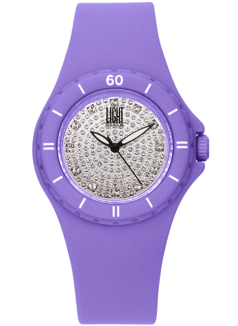 Light Time  Silicon Strass Orologio Da Donna