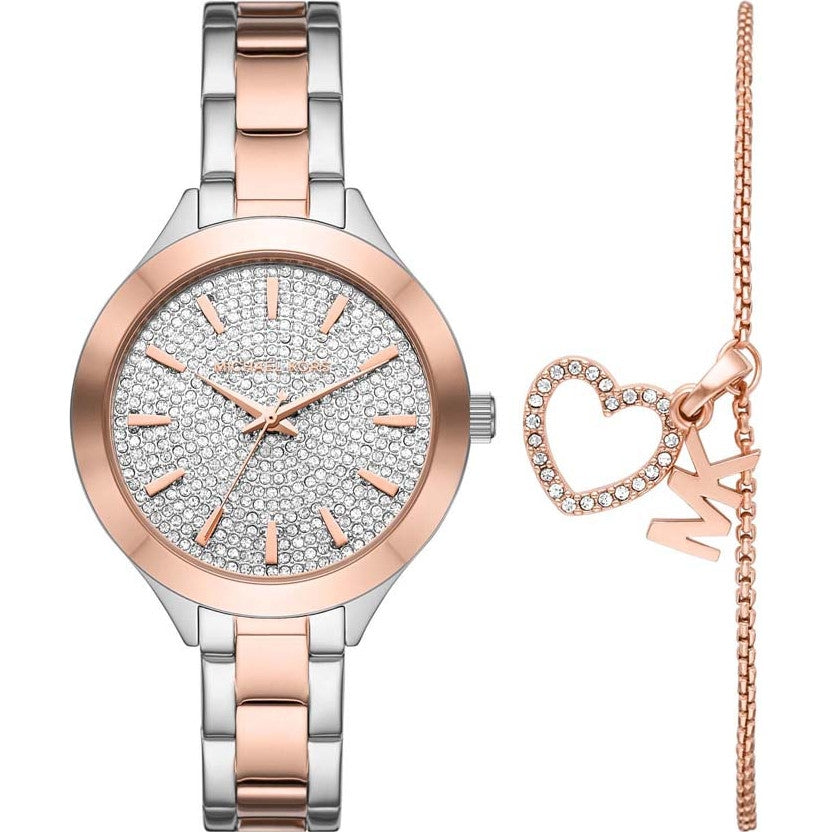Michael Kors  Slim Runway Special Pack + Bracelet Orologio Da Donna