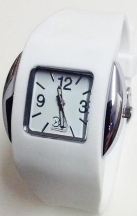 Overclock's  Gent Round Large White Orologio Da Uomo