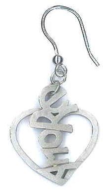 AMBROSINI JEWELS - 925 SILVER EARRINGS heart white satin finish