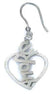 AMBROSINI JEWELS - 925 SILVER EARRINGS heart white satin finish