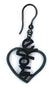 AMBROSINI JEWELS - 925 SILVER EARRINGS heart burnished satin finish