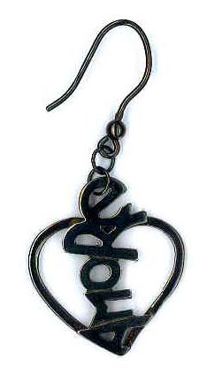 AMBROSINI JEWELS - 925 SILVER EARRINGS heart polished burnished finish