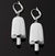 AMBROSINI JEWELS -  ORECCHINI ARGENTO 925��  ghiacciolo finitura bianca pietra bianca medi (21x14 mm)