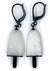 AMBROSINI JEWELS -  ORECCHINI ARGENTO 925��  ghiacciolo finitura brunita pietra bianca medi (21x14 mm)