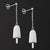 AMBROSINI JEWELS -  ORECCHINI ARGENTO 925��  ghiacciolo finitura bianca pietra bianca piccoli (14x8mm)