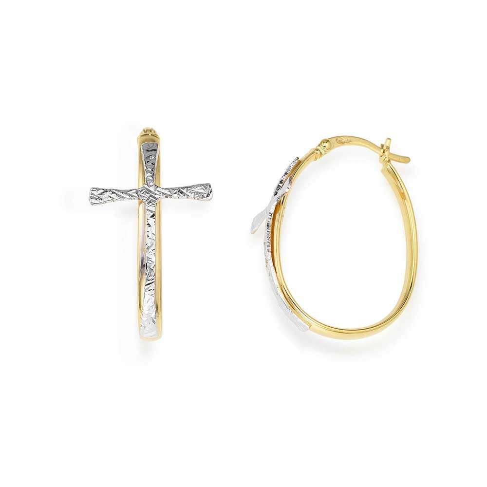 AMEN Mod. CIRCLE CROSS SILVER GOLD