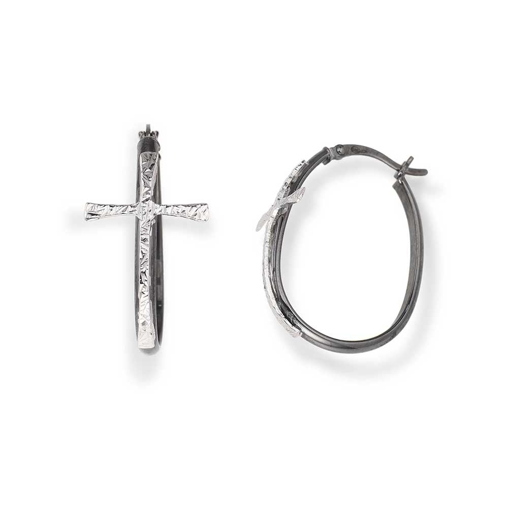 AMEN Mod. CIRCLE CROSS SILVER BLACK