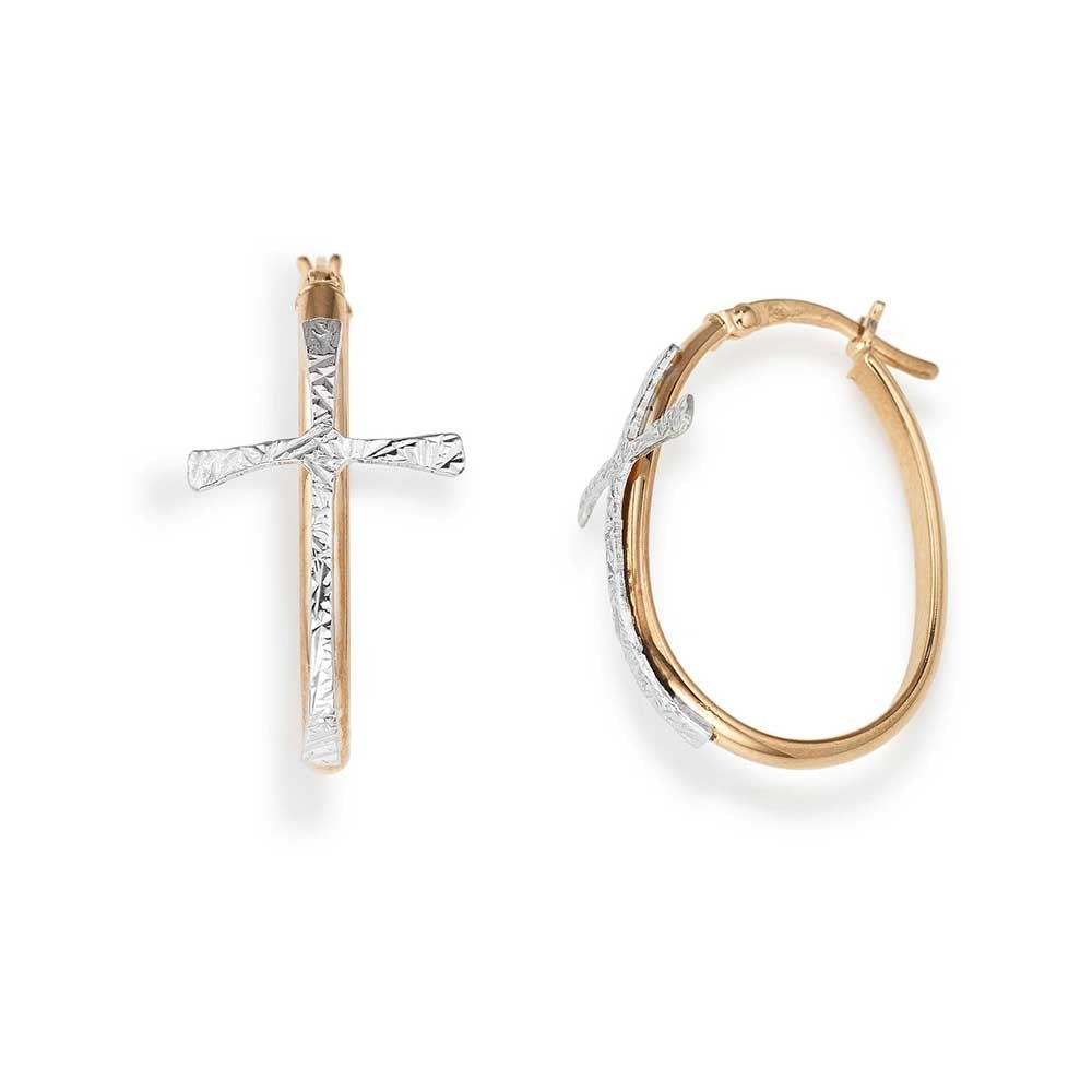 AMEN Mod. CIRCLE CROSS ROSE GOLD