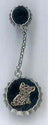 AMBROSINI JEWELS - 925 SILVER EARRINGS white finish cap with dog stones
