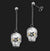 AMBROSINI JEWELS - ORECCHINI ARGENTO 925�� teschio finitura bianca