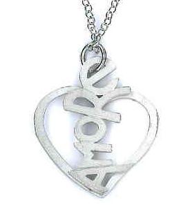 AMBROSINI JEWELS - PENDENTE ARGENTO 925�� cuore finitura bianca satinato