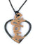 AMBROSINI JEWELS - PENDENTE ARGENTO 925�� cuore finitura brunita satinata scritta ros��