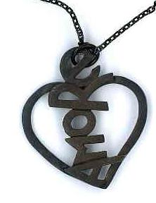 AMBROSINI JEWELS - PENDENTE ARGENTO 925�� cuore finitura brunita satinata