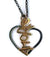 AMBROSINI JEWELS - PENDENTE ARGENTO 925�� cuore finitura brunita lucida scritta ros��