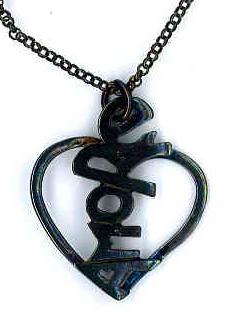 AMBROSINI JEWELS - PENDENTE ARGENTO 925�� cuore finitura brunita lucida
