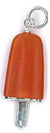 AMBROSINI JEWELS -  PENDENTE ARGENTO 925��  ghiacciolo finitura bianca pietra arancio grande (26x15 mm)