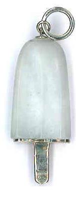 AMBROSINI JEWELS -  PENDENTE ARGENTO 925��  ghiacciolo finitura bianca pietra bianca grande (26x15 mm)