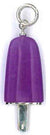AMBROSINI JEWELS -  PENDENTE ARGENTO 925��  ghiacciolo finitura bianca pietra viola grande (26x15 mm)