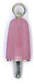 AMBROSINI JEWELS -  PENDENTE ARGENTO 925��  ghiacciolo finitura bianca pietra rosa grande (26x15 mm)