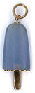 AMBROSINI JEWELS -  PENDENTE ARGENTO 925��  ghiacciolo finitura ros�� pietra azzurra grande (26x15 mm)