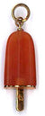 AMBROSINI JEWELS -  PENDENTE  ARGENTO 925��  ghiacciolo finitura ros�� pietra arancio grande (26x15 mm)