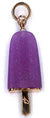 AMBROSINI JEWELS - 925 SILVER PENDANT ice lolly rose finish large purple stone (26x15 mm)