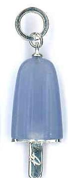 AMBROSINI JEWELS - PENDANT SILVER 925�� ice lolly white finish light blue stone medium (29.5x13 mm)