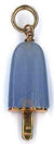 AMBROSINI JEWELS -  PENDENTE ARGENTO 925��  ghiacciolo finitura ros�� pietra azzurra medio (29.5x13 mm)
