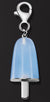 AMBROSINI JEWELS -  PENDENTE ARGENTO 925��  ghiacciolo finitura bianca pietra azzurra  piccolo (21x14 mm)