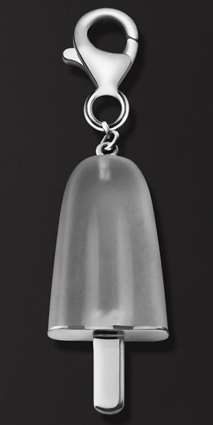 AMBROSINI JEWELS -  PENDENTE ARGENTO 925��  ghiacciolo finitura bianca pietra ghiaccio piccolo (21x14 mm)
