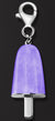AMBROSINI JEWELS -  PENDENTE ARGENTO 925��  ghiacciolo finitura bianca pietra viola piccolo (21x14 mm)