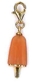 AMBROSINI JEWELS -  PENDENTE ARGENTO 925��  ghiacciolo finitura ros�� pietra arancio piccolo(21x14 mm)