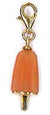 AMBROSINI JEWELS -  PENDENTE ARGENTO 925��  ghiacciolo finitura ros�� pietra arancio piccolo(21x14 mm)
