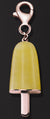 AMBROSINI JEWELS - 925 SILVER PENDANT icicle rose gold finish yellow stone small (21x14 mm)