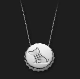AMBROSINI JEWELS - PENDENTE ARGENTO 925�� tappo finitura bianca cane